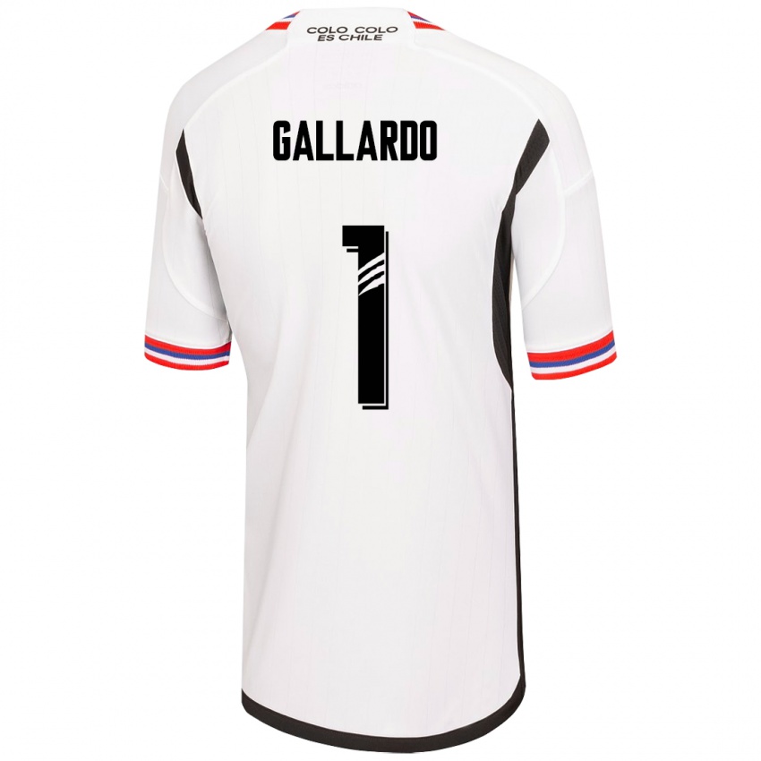Niño Camiseta Alexia Gallardo #1 Blanco 1ª Equipación 2023/24 La Camisa Chile