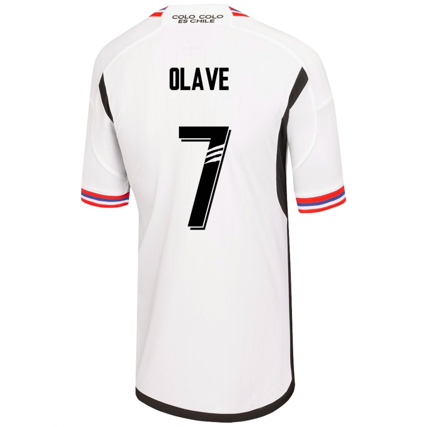 Niño Camiseta Isidora Olave #7 Blanco 1ª Equipación 2023/24 La Camisa Chile