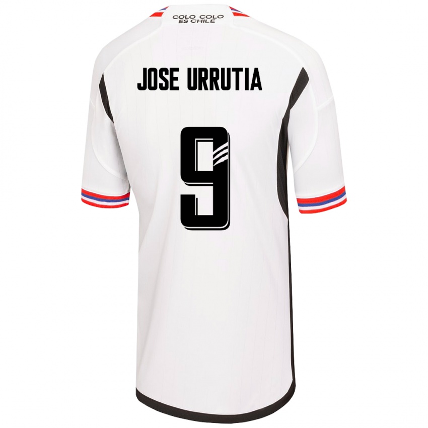 Niño Camiseta María José Urrutia #9 Blanco 1ª Equipación 2023/24 La Camisa Chile