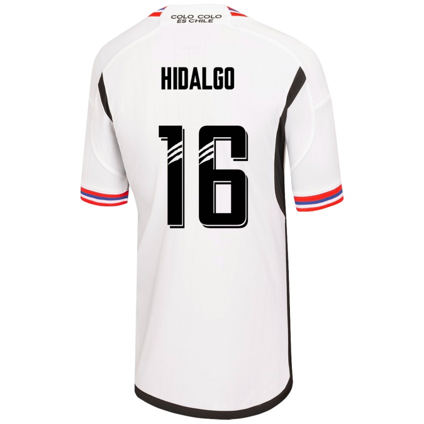 Niño Camiseta Fernanda Hidalgo #16 Blanco 1ª Equipación 2023/24 La Camisa Chile