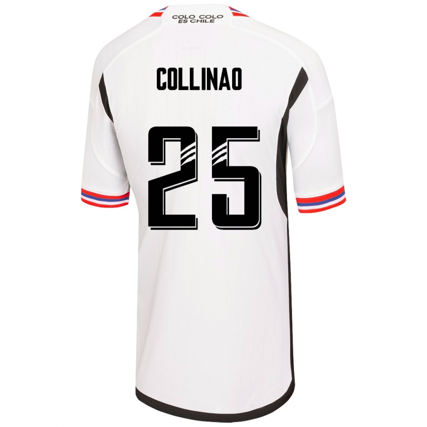 Niño Camiseta Margarita Collinao #25 Blanco 1ª Equipación 2023/24 La Camisa Chile
