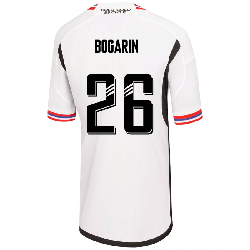 Niño Camiseta Dahiana Bogarín #26 Blanco 1ª Equipación 2023/24 La Camisa Chile