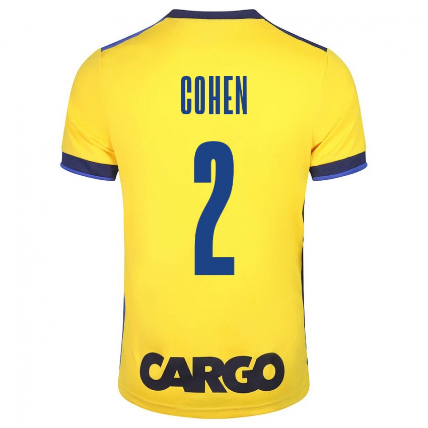 Niño Camiseta Avishay Cohen #2 Amarillo 1ª Equipación 2023/24 La Camisa Chile