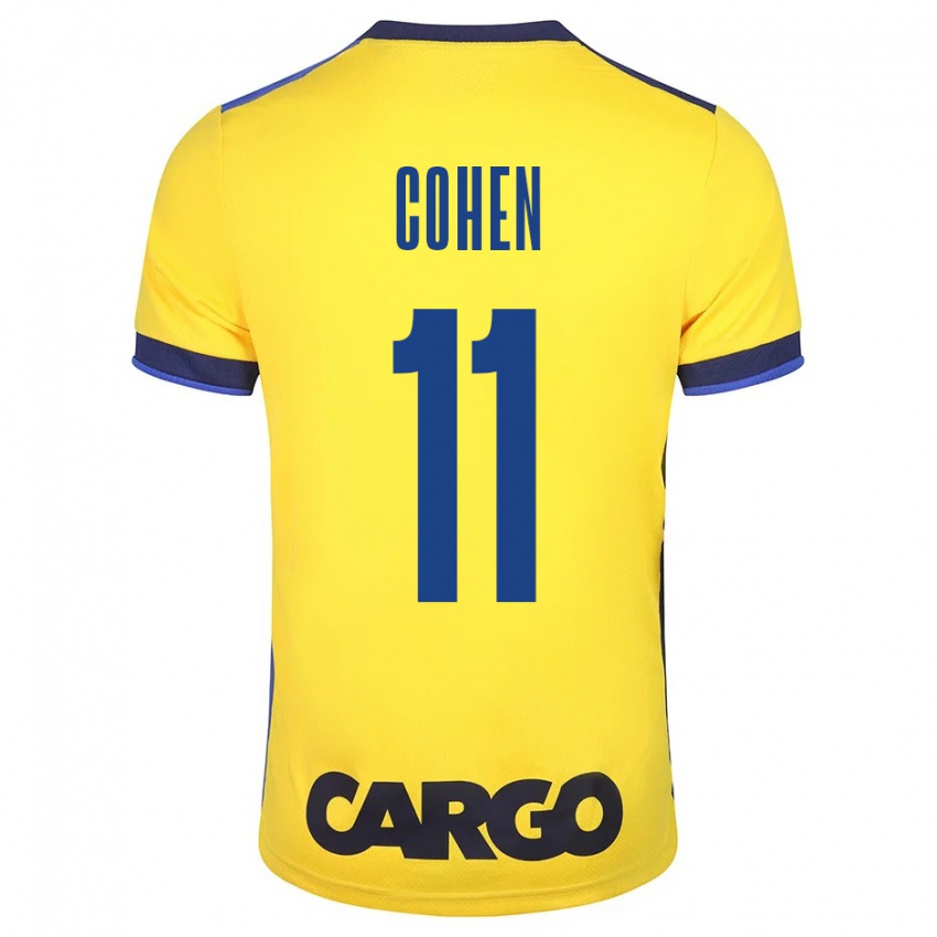 Niño Camiseta Yonatan Cohen #11 Amarillo 1ª Equipación 2023/24 La Camisa Chile