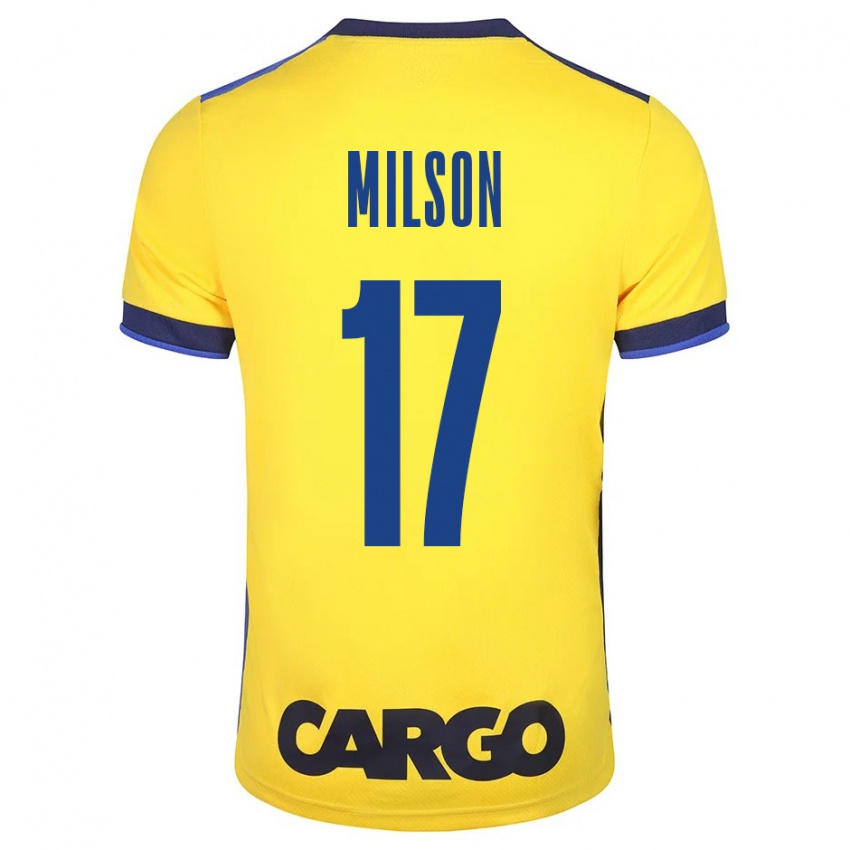 Niño Camiseta Milson #17 Amarillo 1ª Equipación 2023/24 La Camisa Chile