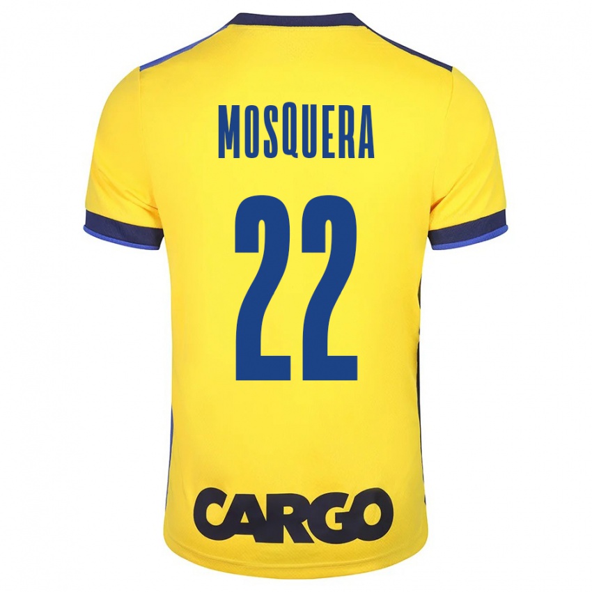 Niño Camiseta Orlando Mosquera #22 Amarillo 1ª Equipación 2023/24 La Camisa Chile