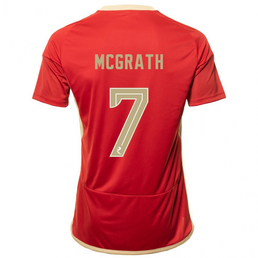 Niño Camiseta Jamie Mcgrath #7 Rojo 1ª Equipación 2023/24 La Camisa Chile