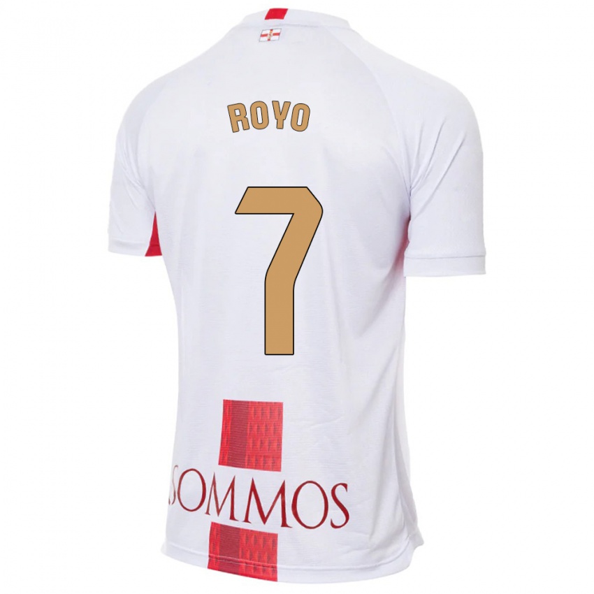 Niño Camiseta Laura Royo #7 Blanco 2ª Equipación 2023/24 La Camisa Chile