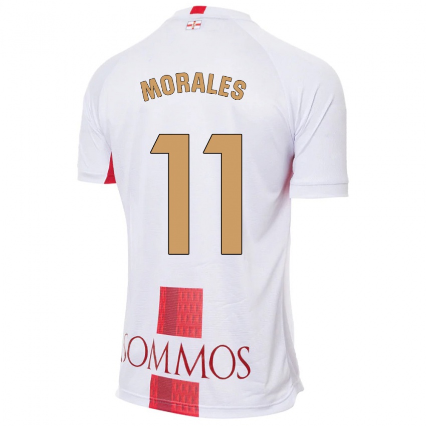 Niño Camiseta Carolina Morales #11 Blanco 2ª Equipación 2023/24 La Camisa Chile