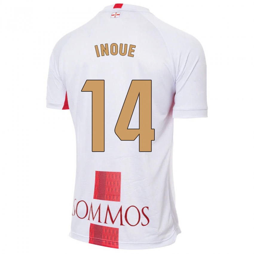 Niño Camiseta Moe Inoue #14 Blanco 2ª Equipación 2023/24 La Camisa Chile