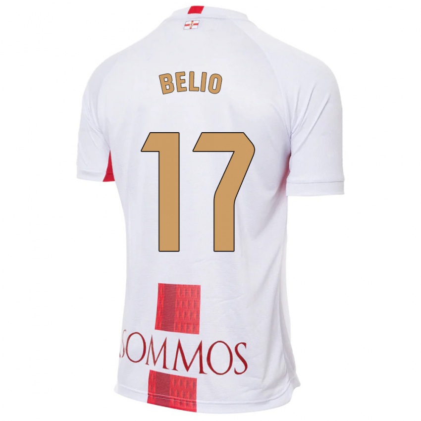 Niño Camiseta Marta Belio #17 Blanco 2ª Equipación 2023/24 La Camisa Chile