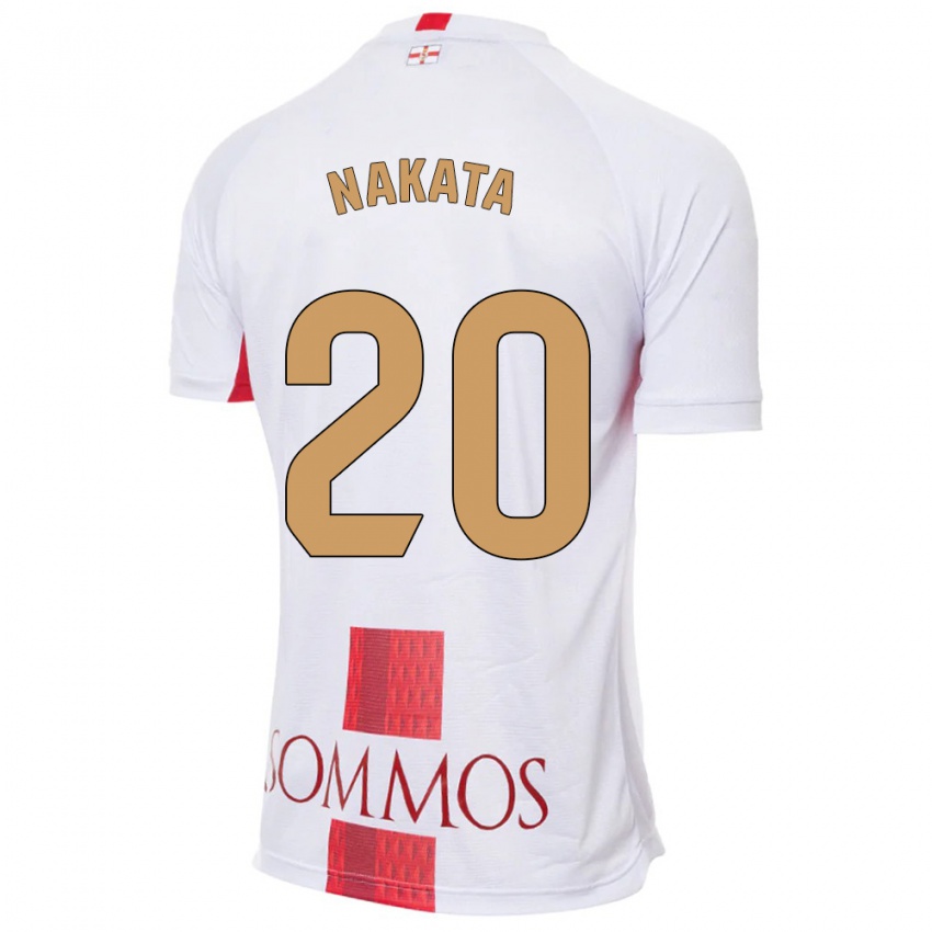 Niño Camiseta Yuki Nakata #20 Blanco 2ª Equipación 2023/24 La Camisa Chile