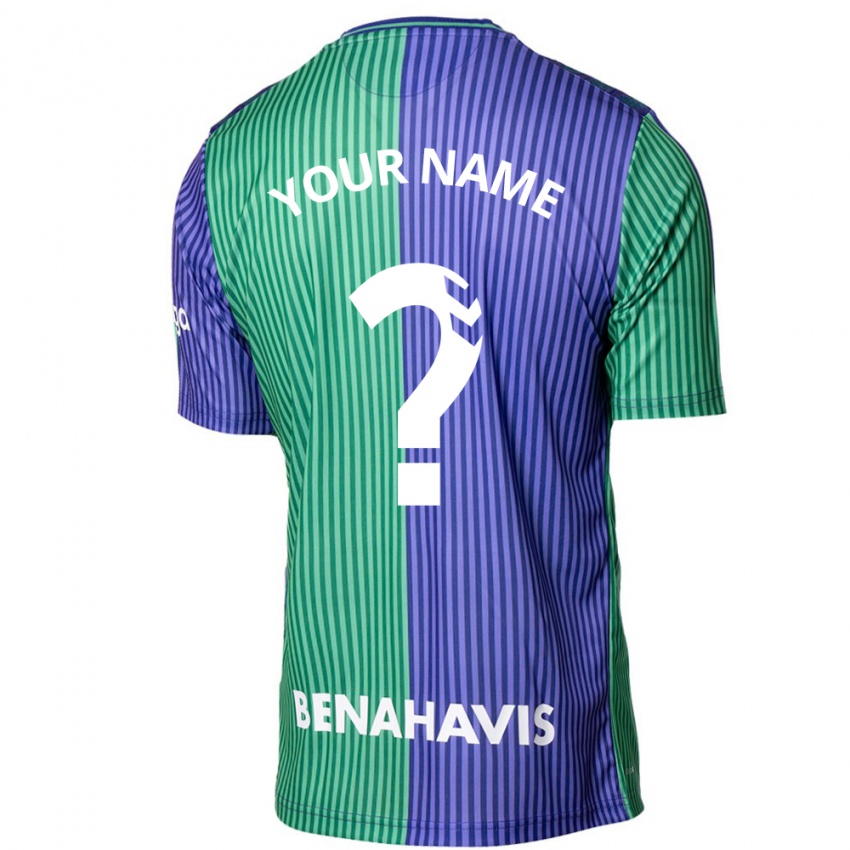 Niño Camiseta Su Nombre #0 Verde Azul 2ª Equipación 2023/24 La Camisa Chile