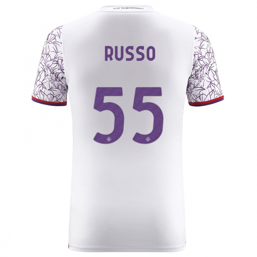 Niño Camiseta Federica Russo #55 Blanco 2ª Equipación 2023/24 La Camisa Chile