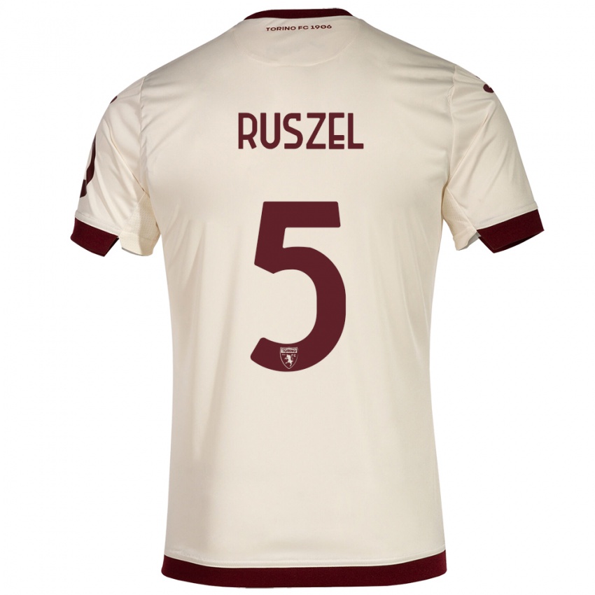 Niño Camiseta Marcel Ruszel #5 Champán 2ª Equipación 2023/24 La Camisa Chile