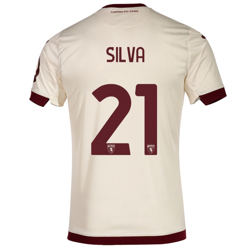 Niño Camiseta Jonathan Silva #21 Champán 2ª Equipación 2023/24 La Camisa Chile