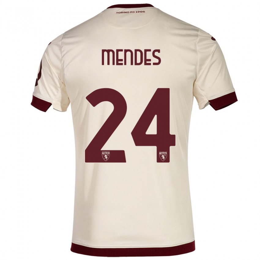 Niño Camiseta Rodrigo Mendes #24 Champán 2ª Equipación 2023/24 La Camisa Chile