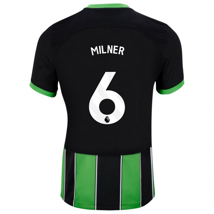 Niño Camiseta James Milner #6 Verde Negro 2ª Equipación 2023/24 La Camisa Chile