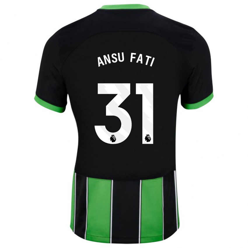 Niño Camiseta Ansu Fati #31 Verde Negro 2ª Equipación 2023/24 La Camisa Chile