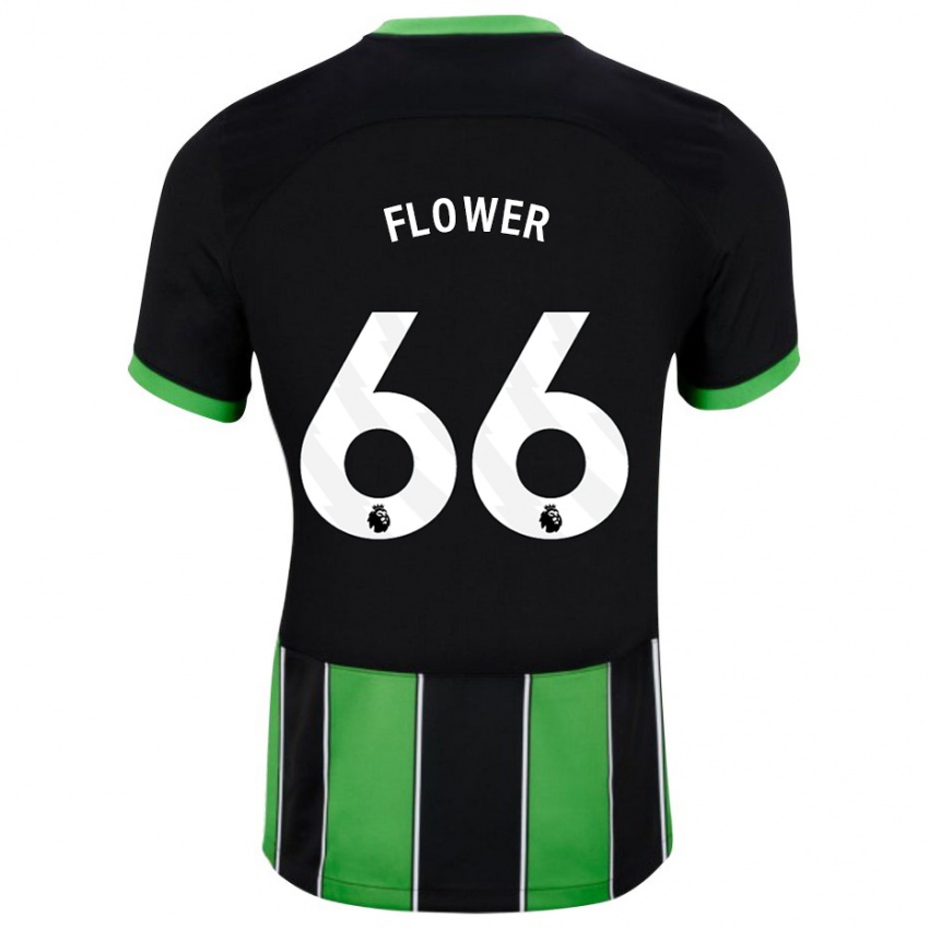 Niño Camiseta Louis Flower #66 Verde Negro 2ª Equipación 2023/24 La Camisa Chile