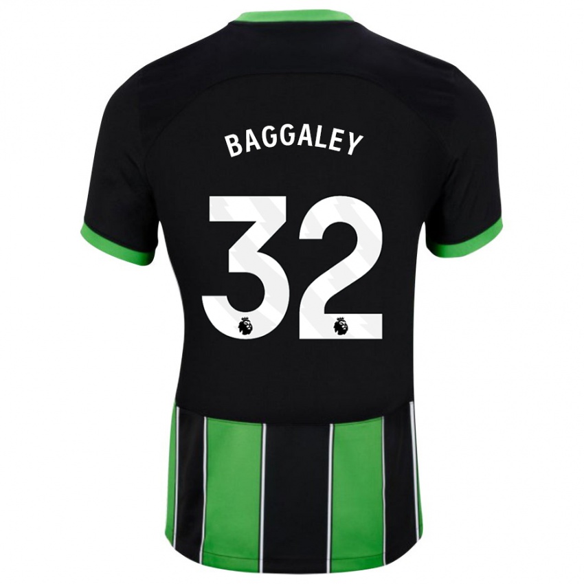 Niño Camiseta Sophie Baggaley #32 Verde Negro 2ª Equipación 2023/24 La Camisa Chile