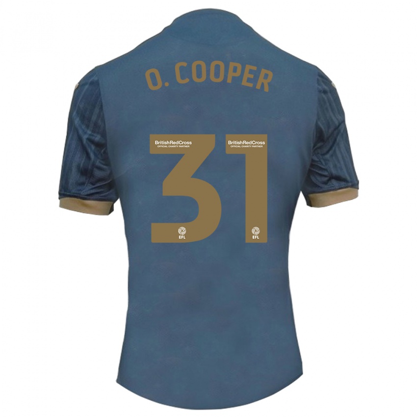 Niño Camiseta Oliver Cooper #31 Verde Azulado Oscuro 2ª Equipación 2023/24 La Camisa Chile