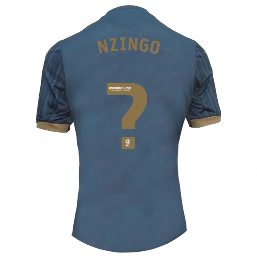 Niño Camiseta Glory Nzingo #0 Verde Azulado Oscuro 2ª Equipación 2023/24 La Camisa Chile