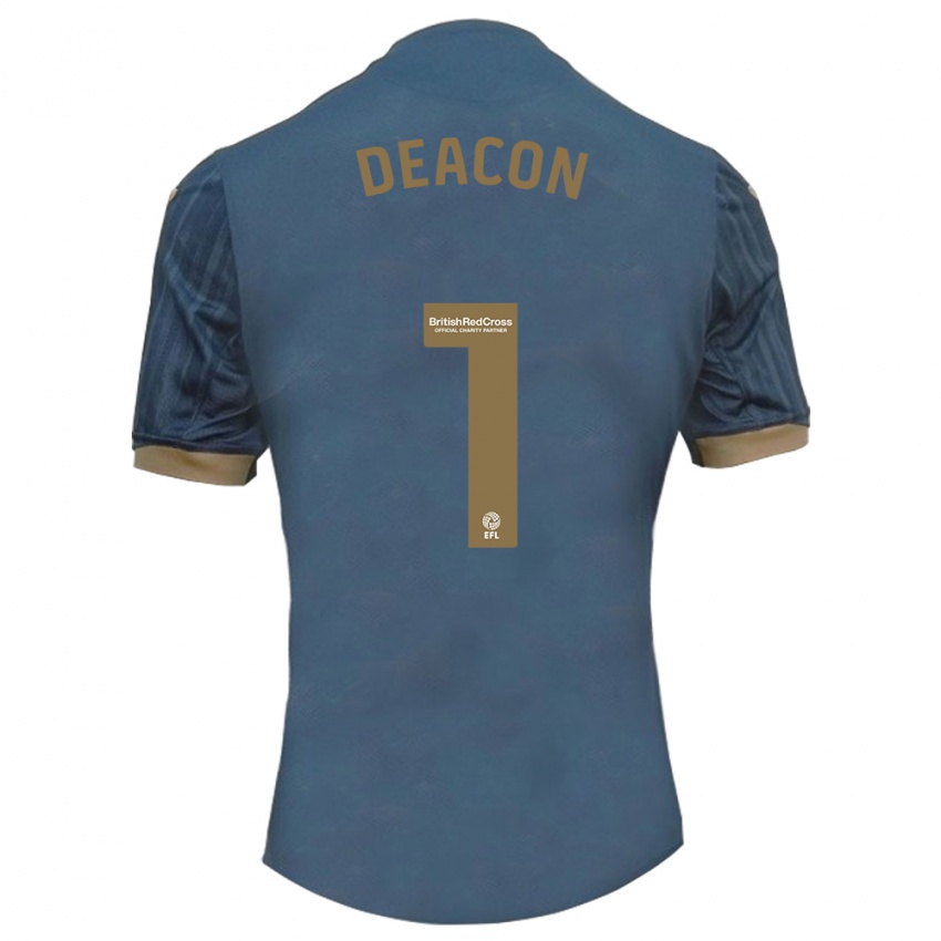 Niño Camiseta Chelsea Deacon #1 Verde Azulado Oscuro 2ª Equipación 2023/24 La Camisa Chile