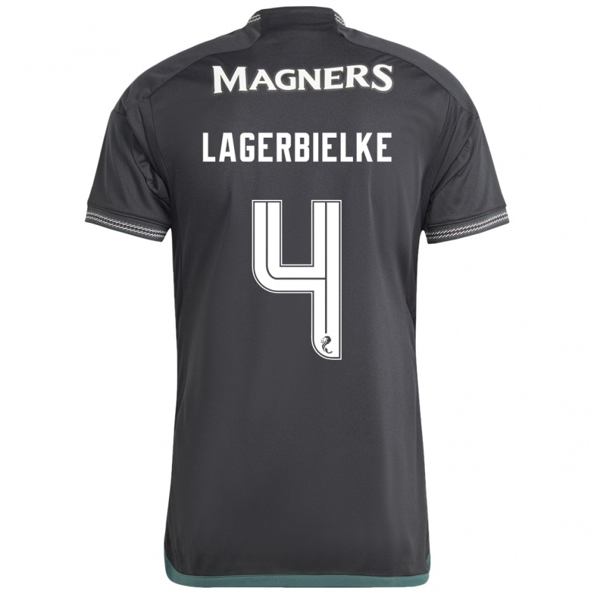 Niño Camiseta Gustaf Lagerbielke #4 Negro 2ª Equipación 2023/24 La Camisa Chile