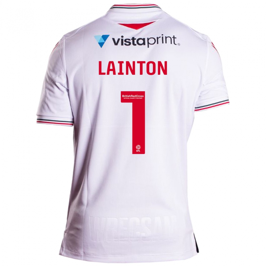 Niño Camiseta Rob Lainton #1 Blanco 2ª Equipación 2023/24 La Camisa Chile