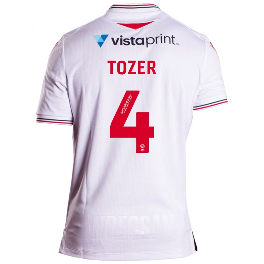 Niño Camiseta Ben Tozer #4 Blanco 2ª Equipación 2023/24 La Camisa Chile