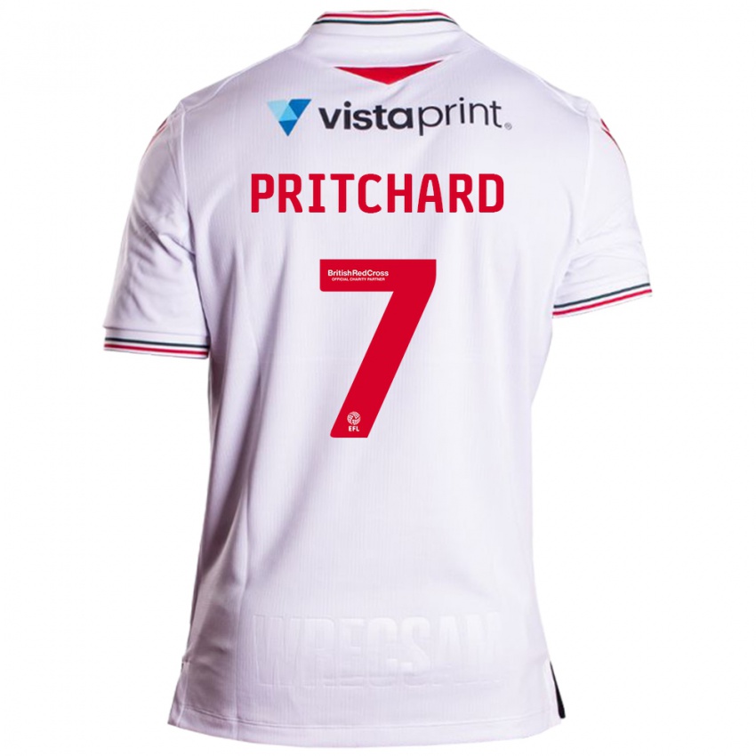 Niño Camiseta Rebecca Pritchard #7 Blanco 2ª Equipación 2023/24 La Camisa Chile