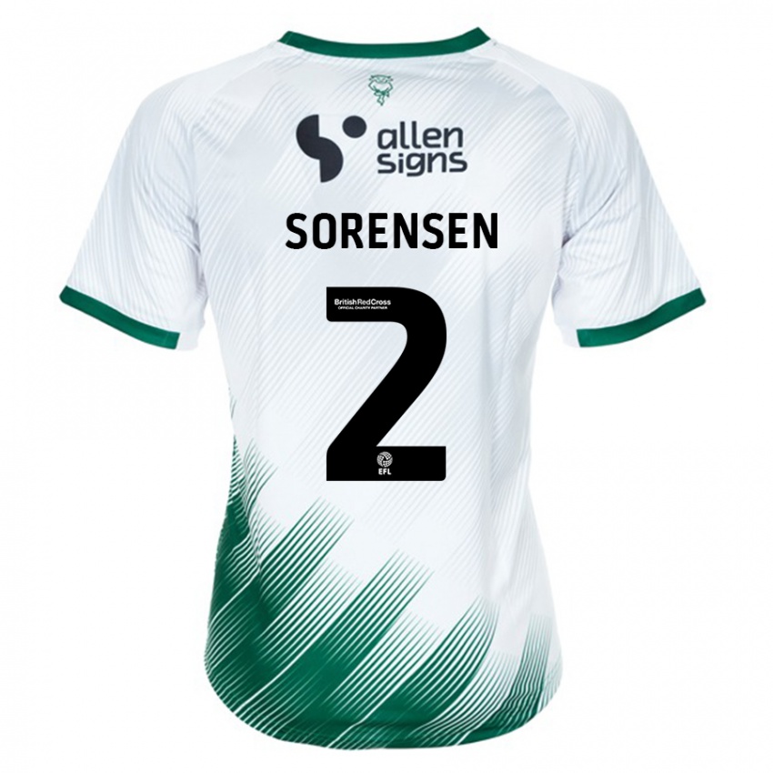 Niño Camiseta Lasse Sörensen #2 Blanco 2ª Equipación 2023/24 La Camisa Chile