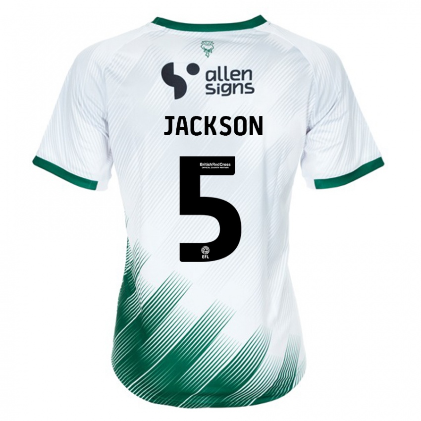 Niño Camiseta Adam Jackson #5 Blanco 2ª Equipación 2023/24 La Camisa Chile