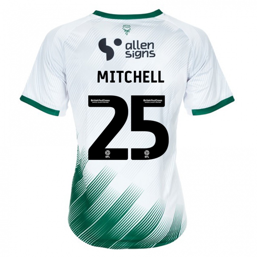 Niño Camiseta Alex Mitchell #25 Blanco 2ª Equipación 2023/24 La Camisa Chile