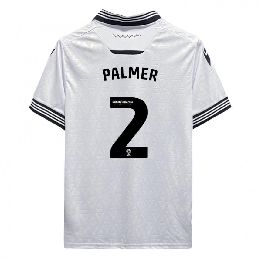 Niño Camiseta Liam Palmer #2 Blanco 2ª Equipación 2023/24 La Camisa Chile