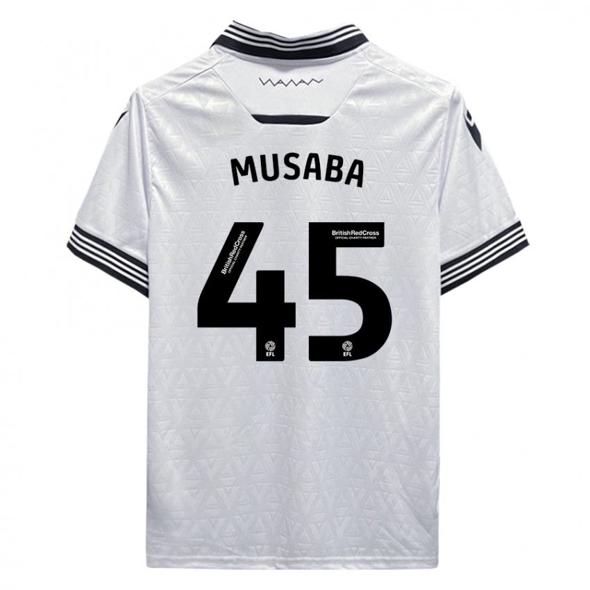 Niño Camiseta Anthony Musaba #45 Blanco 2ª Equipación 2023/24 La Camisa Chile