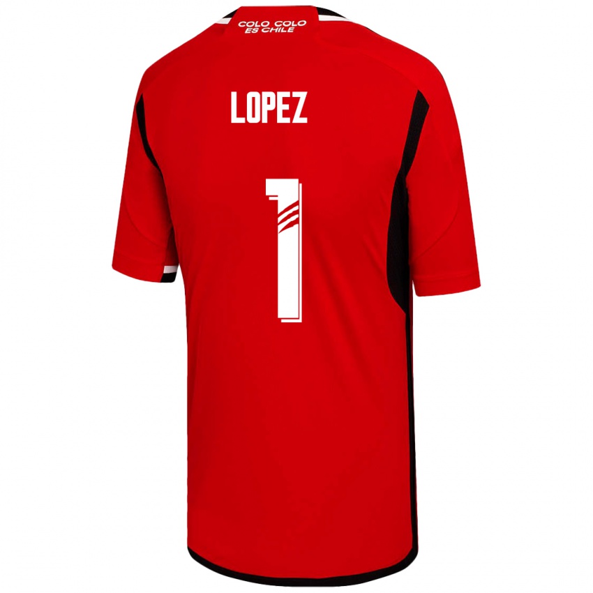 Niño Camiseta Yessenia López #1 Rojo 2ª Equipación 2023/24 La Camisa Chile