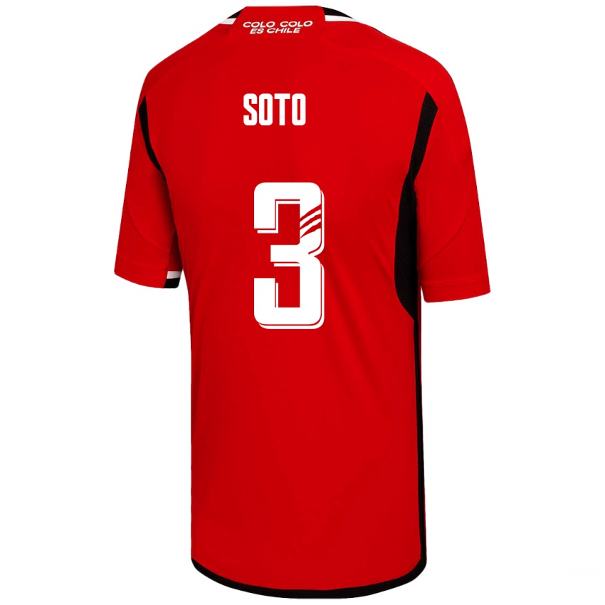 Niño Camiseta Rocío Soto #3 Rojo 2ª Equipación 2023/24 La Camisa Chile