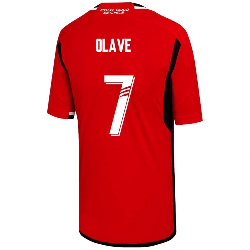 Niño Camiseta Isidora Olave #7 Rojo 2ª Equipación 2023/24 La Camisa Chile