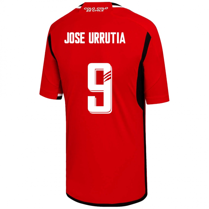 Niño Camiseta María José Urrutia #9 Rojo 2ª Equipación 2023/24 La Camisa Chile