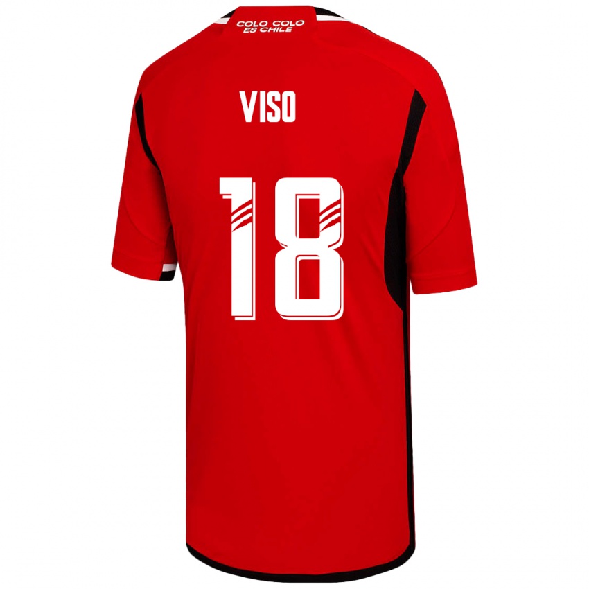 Niño Camiseta Ysaura Viso #18 Rojo 2ª Equipación 2023/24 La Camisa Chile