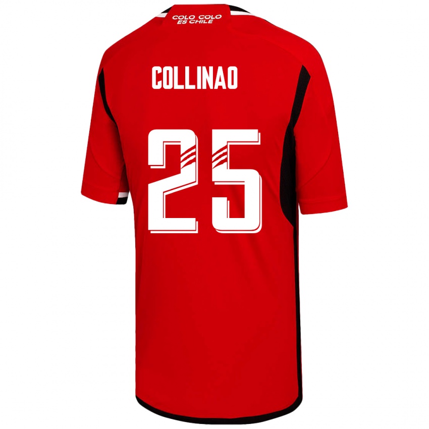 Niño Camiseta Margarita Collinao #25 Rojo 2ª Equipación 2023/24 La Camisa Chile