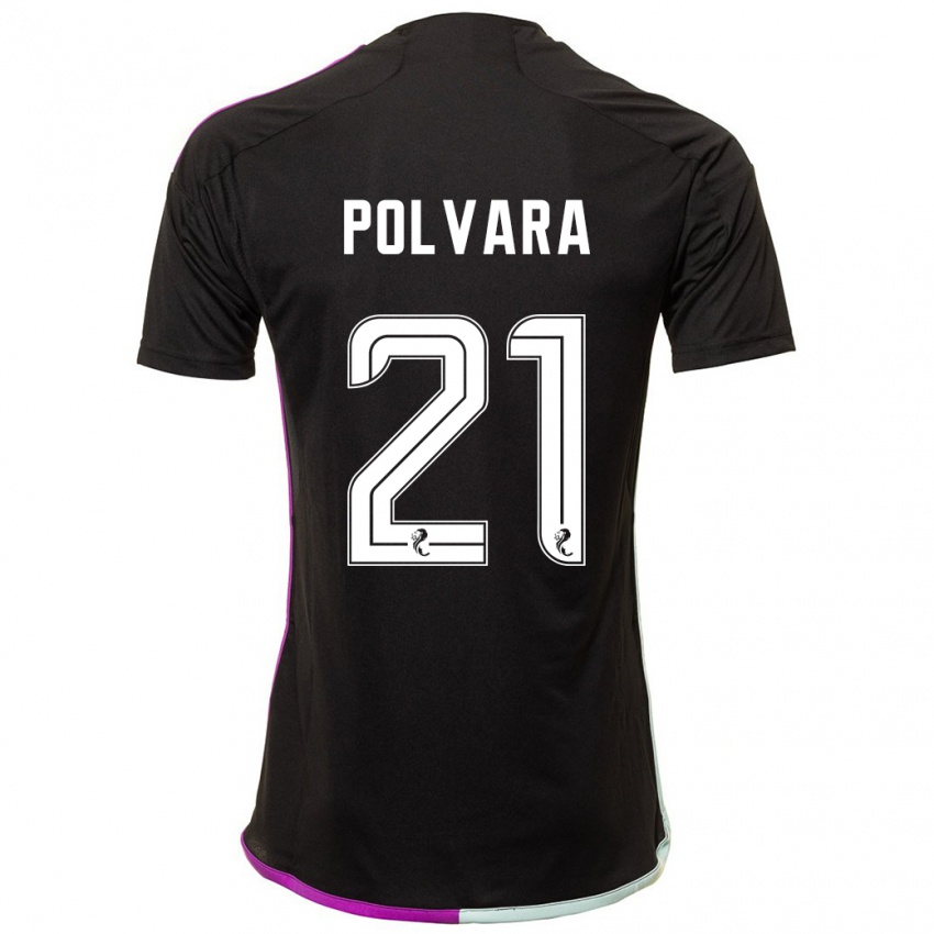 Niño Camiseta Dante Polvara #21 Negro 2ª Equipación 2023/24 La Camisa Chile