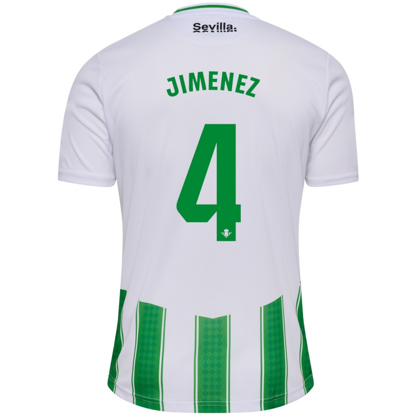 Hombre Camiseta María Jiménez Gutiérrez #4 Blanco 1ª Equipación 2023/24 La Camisa Chile