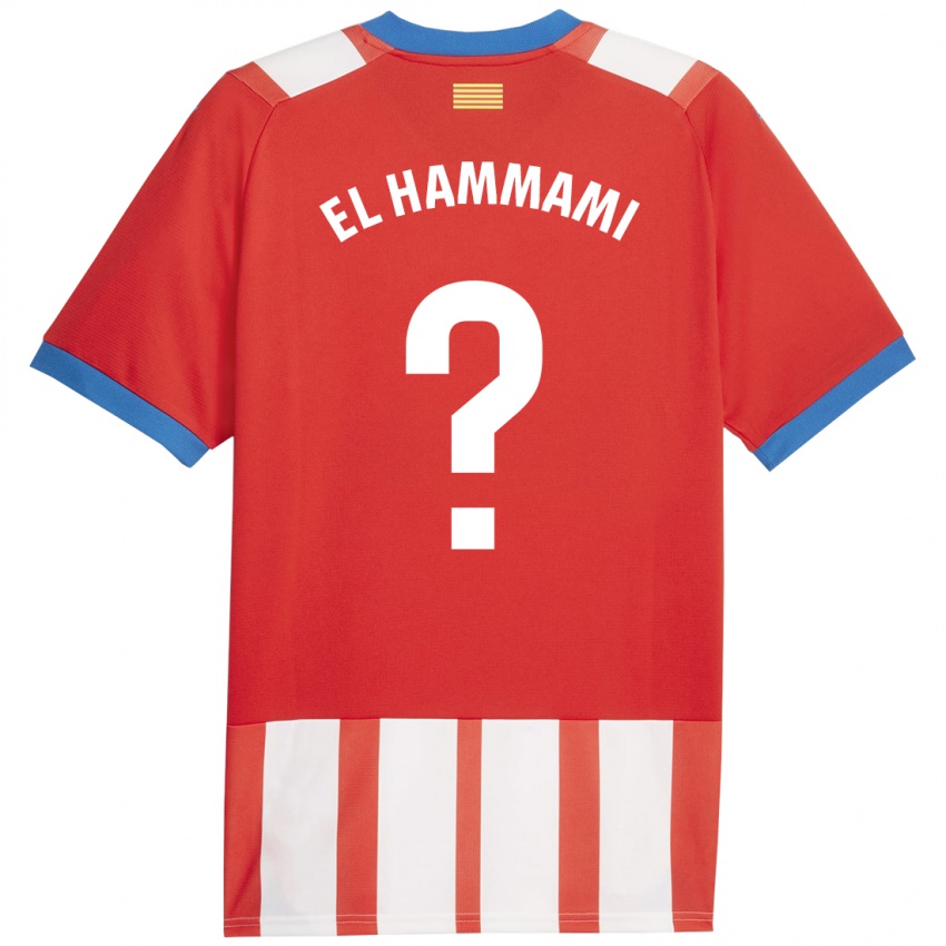 Hombre Camiseta Ayoub El Hammami #0 Rojo Blanco 1ª Equipación 2023/24 La Camisa Chile