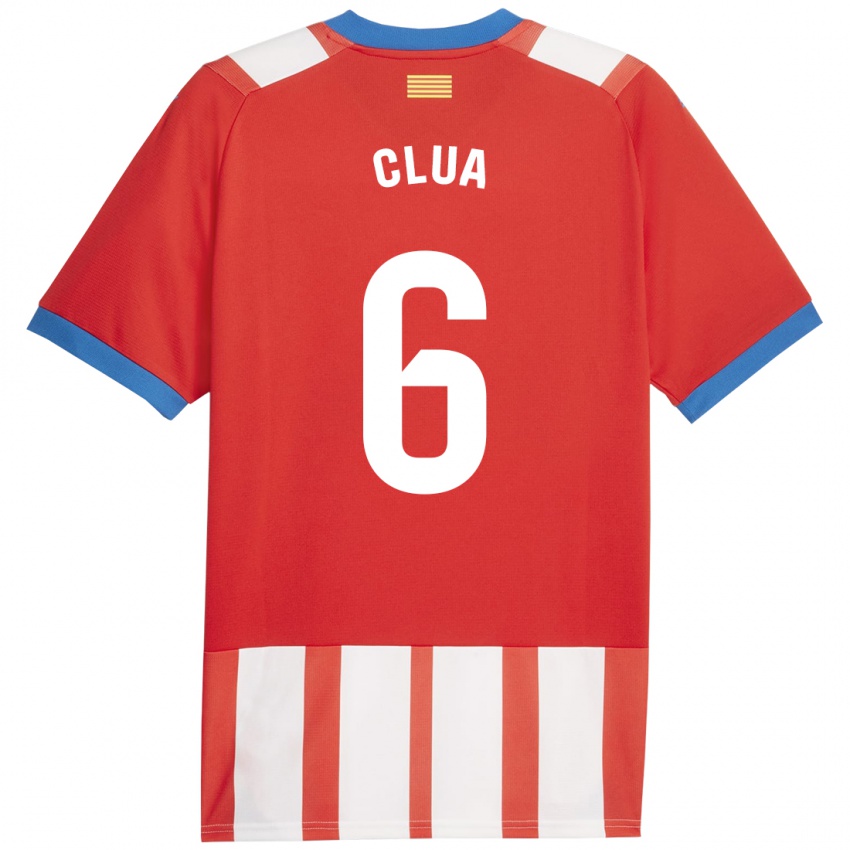 Hombre Camiseta Silvi Clua #6 Rojo Blanco 1ª Equipación 2023/24 La Camisa Chile