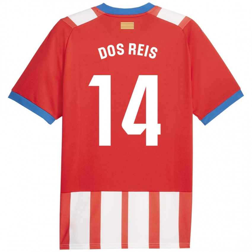 Hombre Camiseta Leo Dos Reis #14 Rojo Blanco 1ª Equipación 2023/24 La Camisa Chile