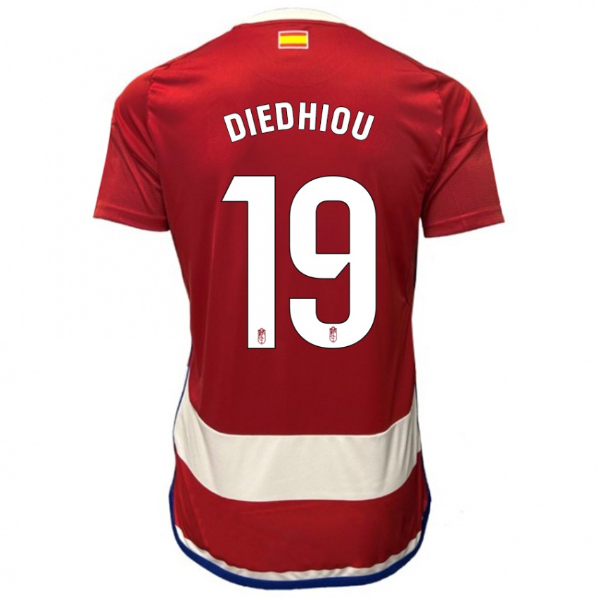 Hombre Camiseta Famara Diédhiou #19 Rojo 1ª Equipación 2023/24 La Camisa Chile