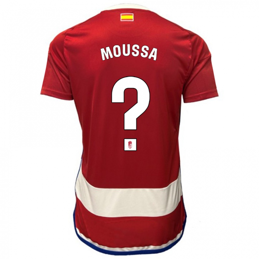 Hombre Camiseta Ismael Mahamadou Moussa #0 Rojo 1ª Equipación 2023/24 La Camisa Chile